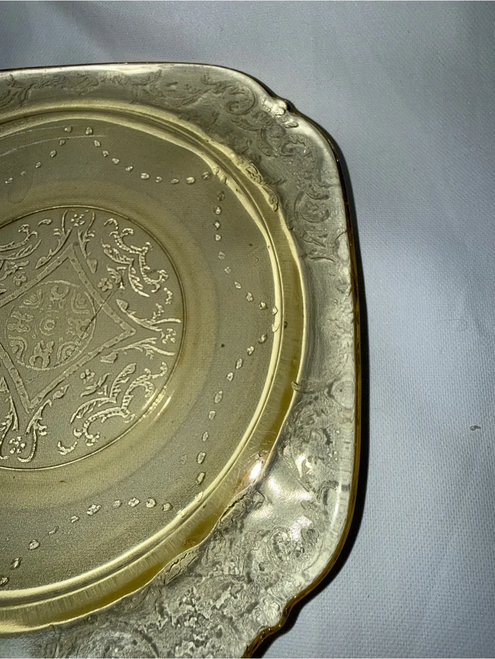 Vintage Amber Depression Glass Dessert Salad Plates Set of 4